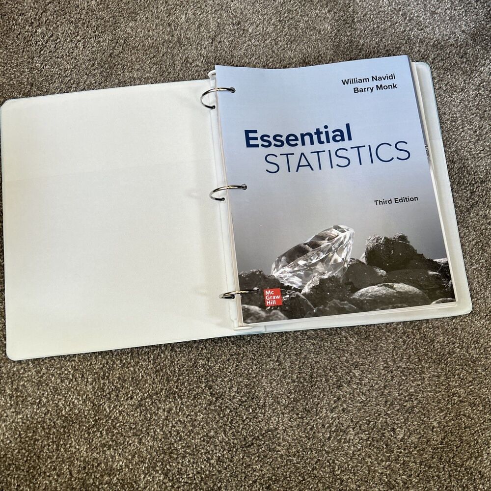 McGraw Hill Essential Statistics 3rd Ed Ringbound Loose-Leaf Navidi Monk